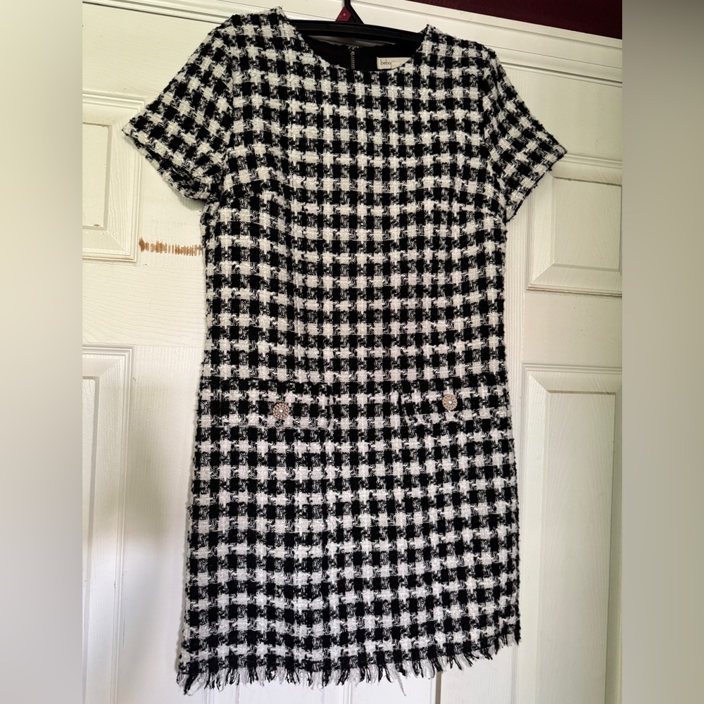 bepop Plaid Short Sleeve Dress